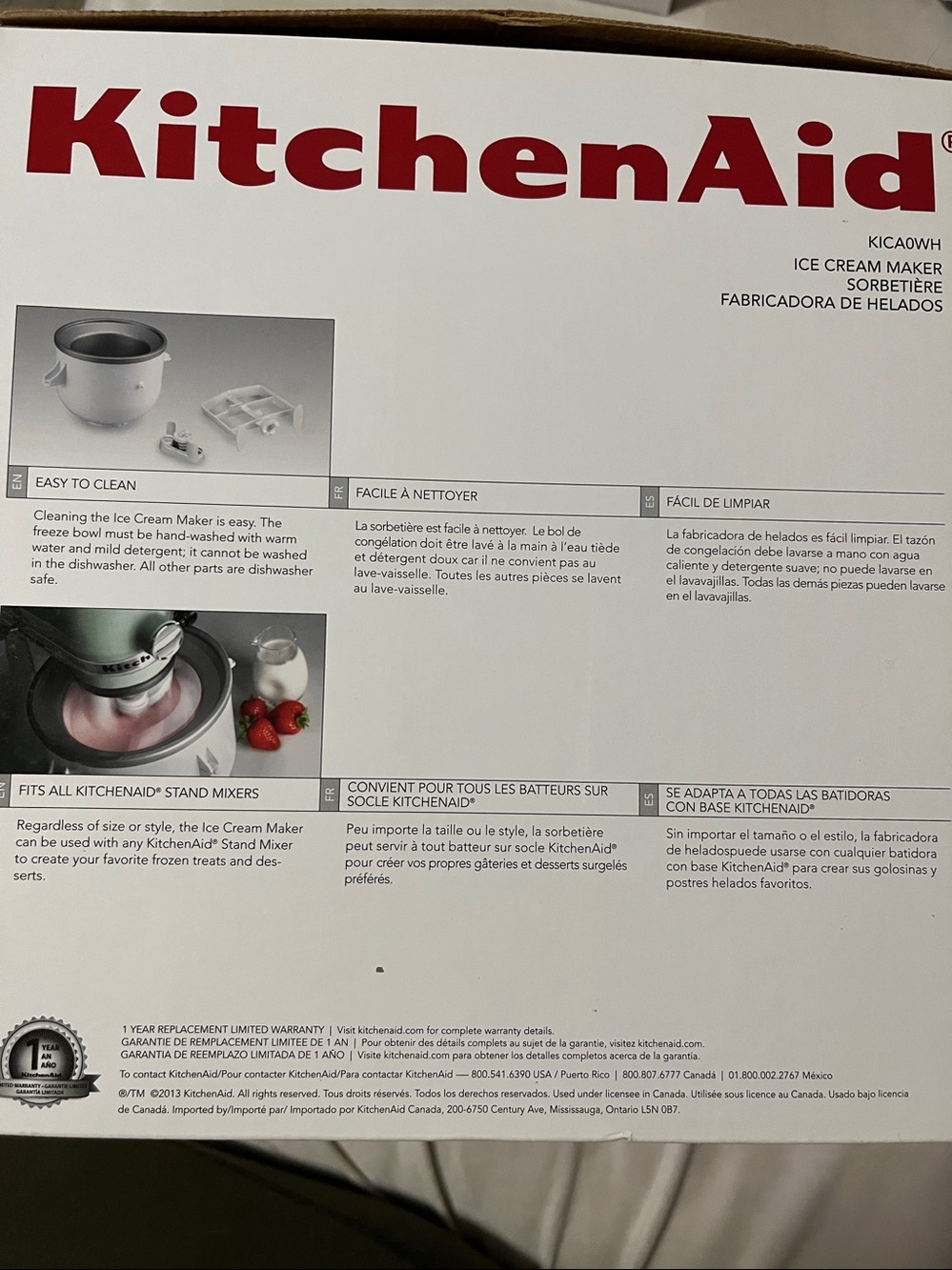 Kitchen Aid Ice Cream Maker New In Box - Picture 4 of 6